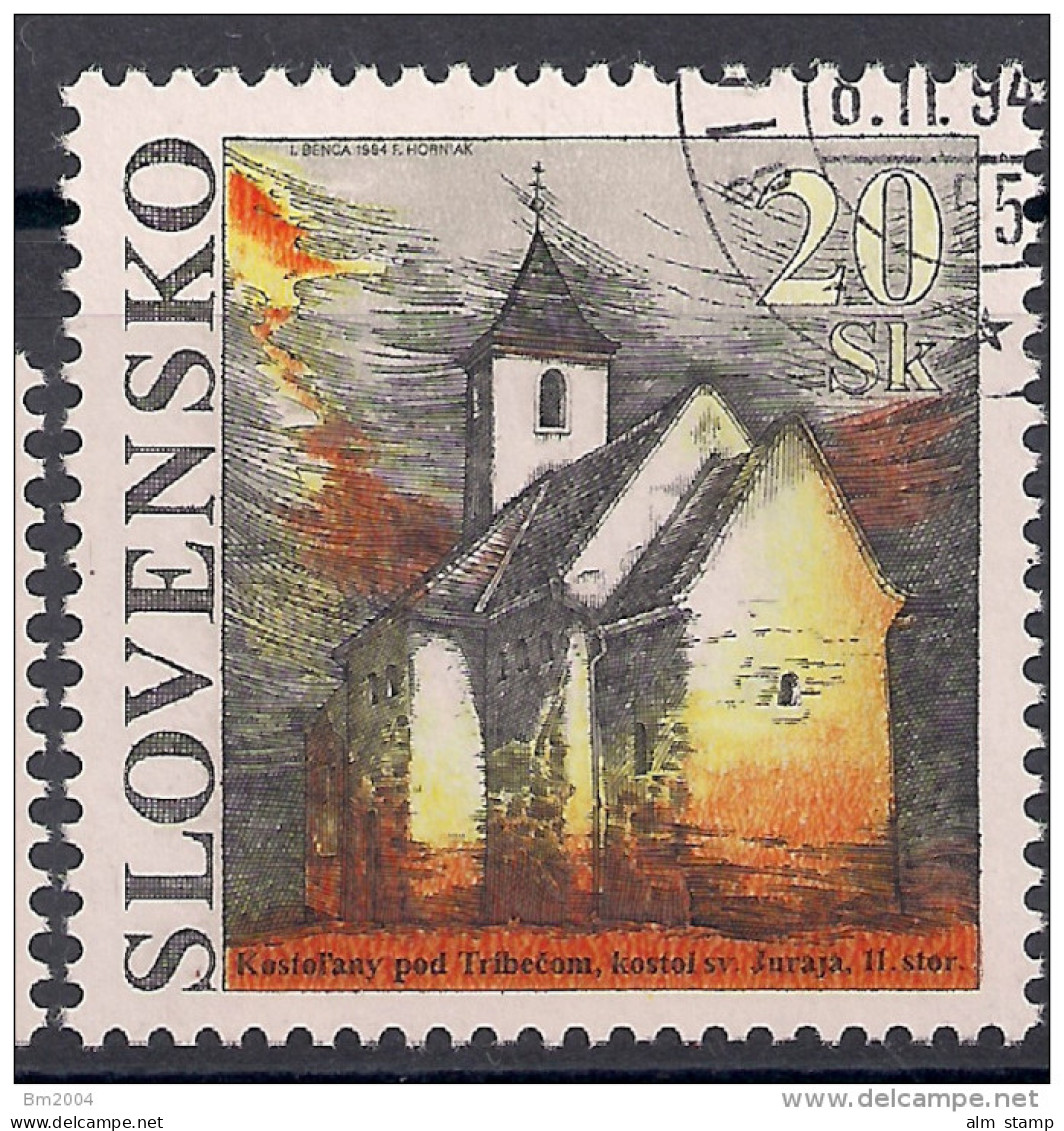 1994 Slowakei Mi. 205  Used   St.-Georgs-Kirche. - Oblitérés