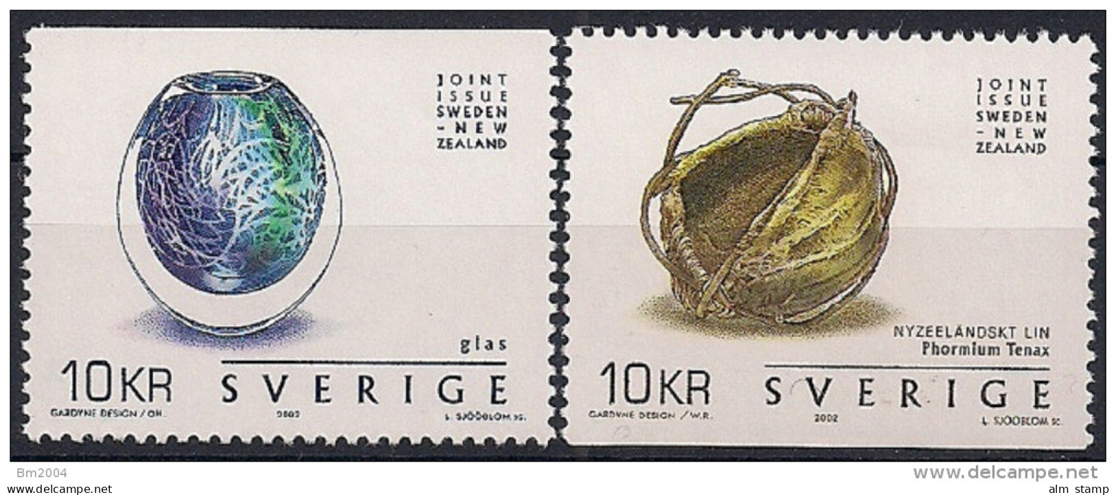 2002 Schweden Mi. 2293-4**MNH  Kunsthandwerk. - Neufs