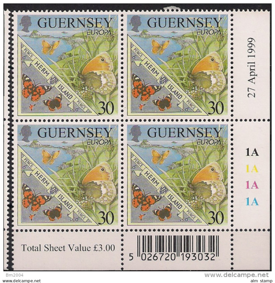 1999 Guernsey    Mi. 809-10 **MNH  Europa - 1999