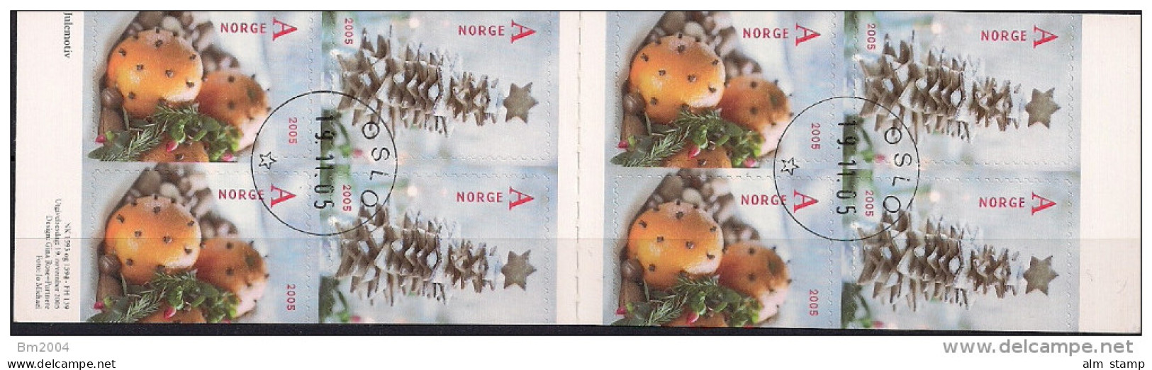 2005 Norwegen Mi. 1588-9 Booklet  Used NOEL - Used Stamps