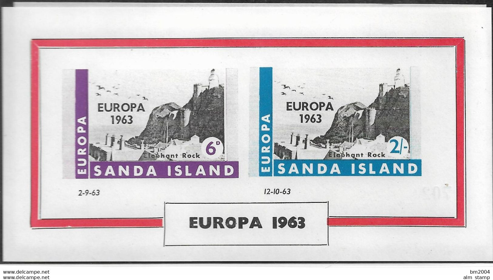 1963 EUROPA SCOTLAND Sanda Island   Bloc  LOCAL MAIL**MNH - 1963