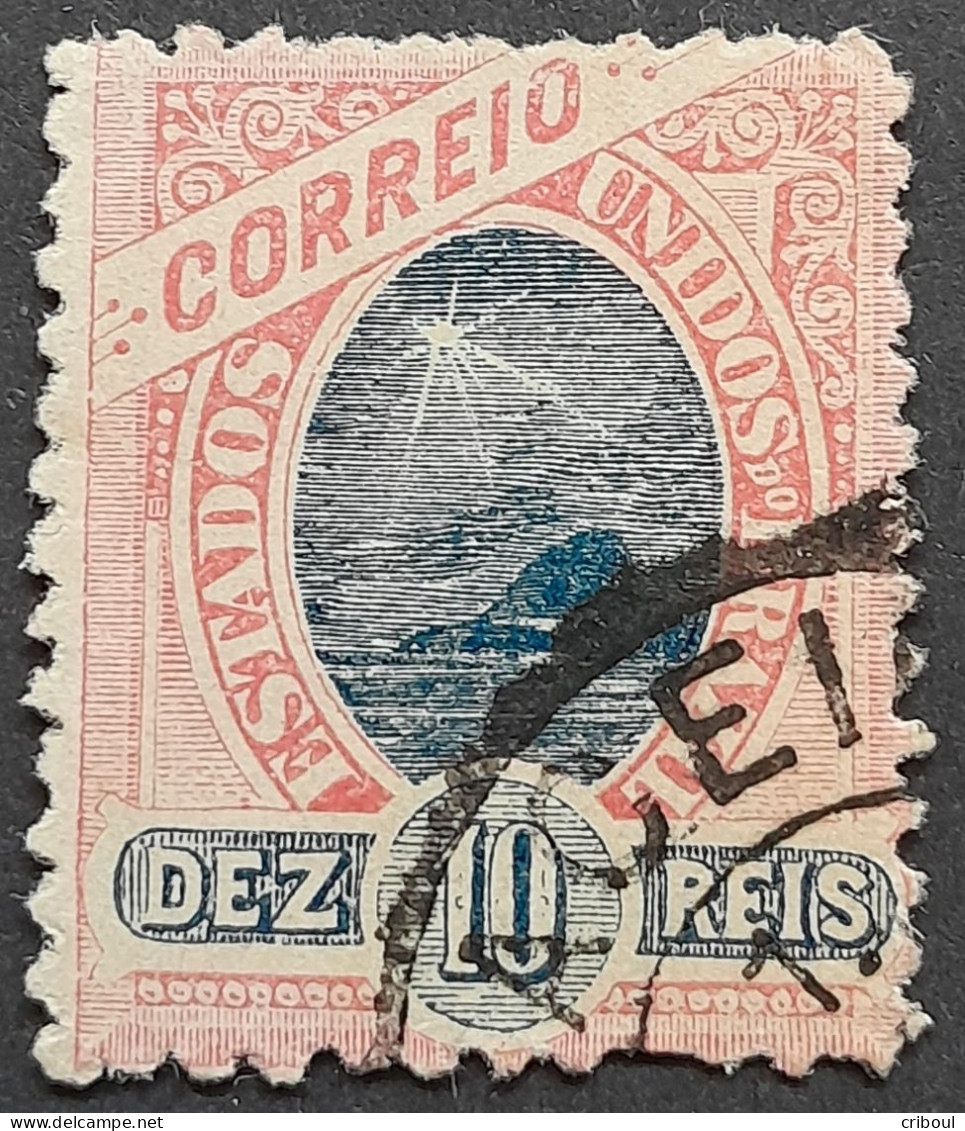 Bresil Brasil Brazil 1894 Pain De Sucre Sugarloaf Mountain Pao De Acucar Imprimé Inprint DEZ 10 REIS Yvert 79 O Used - Used Stamps