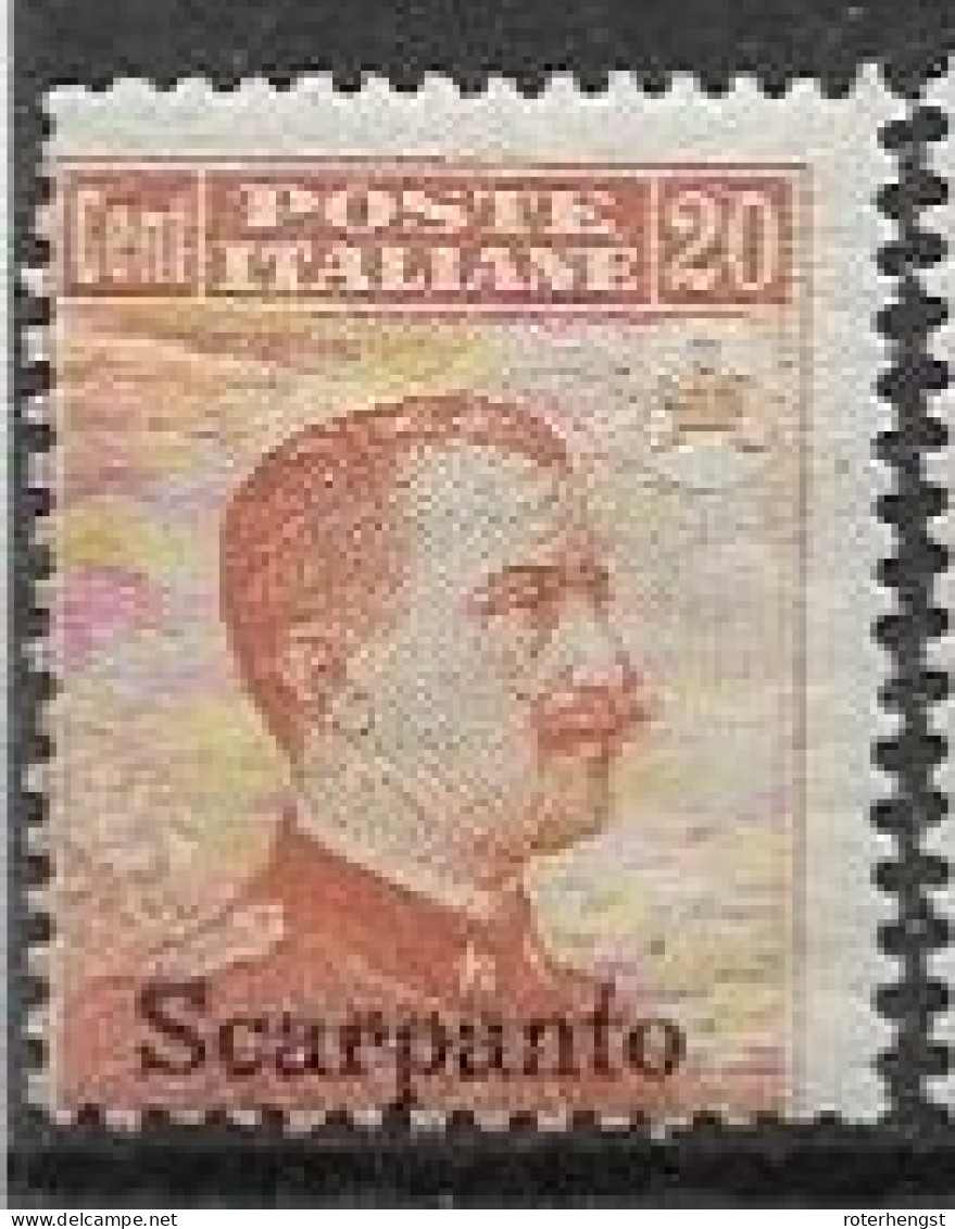 Italy 1912 Aegean Mnh ** Scarpanto No Watermark 280 Euros - Egée (Scarpanto)