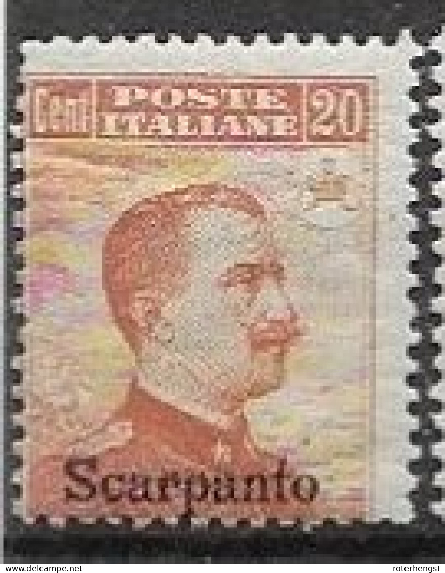 Italy 1912 Aegean Mnh ** Scarpanto No Watermark 280 Euros - Aegean (Scarpanto)