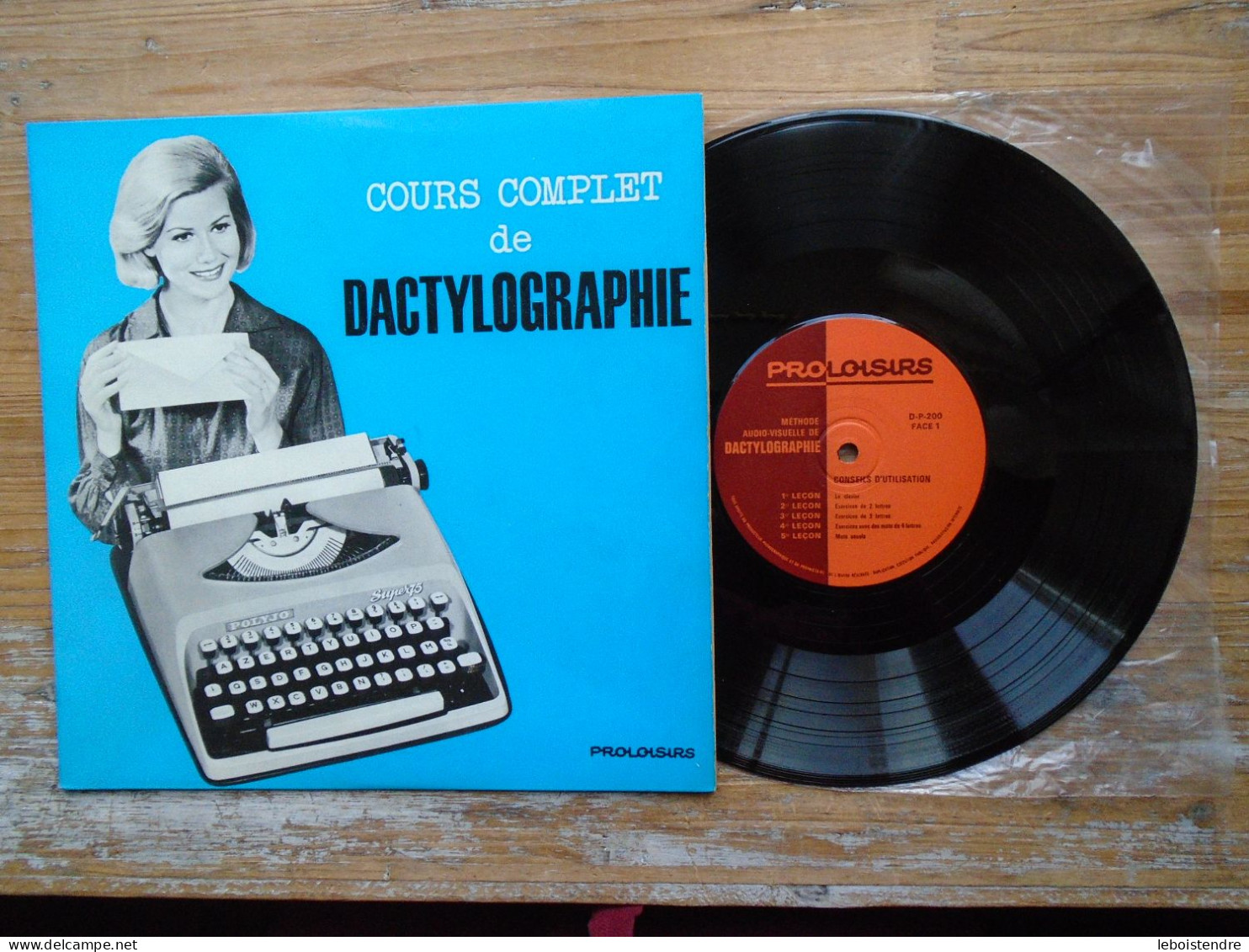 10" VINYLE COURS COMPLET DE DACTYLOGRAPHIE D-P-200 PROLOISIRS 10 LECONS - Formatos Especiales