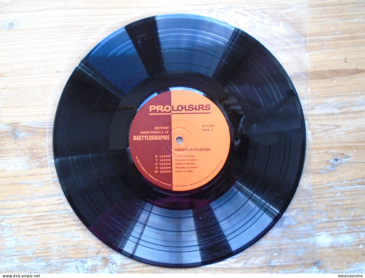 10" VINYLE COURS COMPLET DE DACTYLOGRAPHIE D-P-200 PROLOISIRS 10 LECONS - Formats Spéciaux