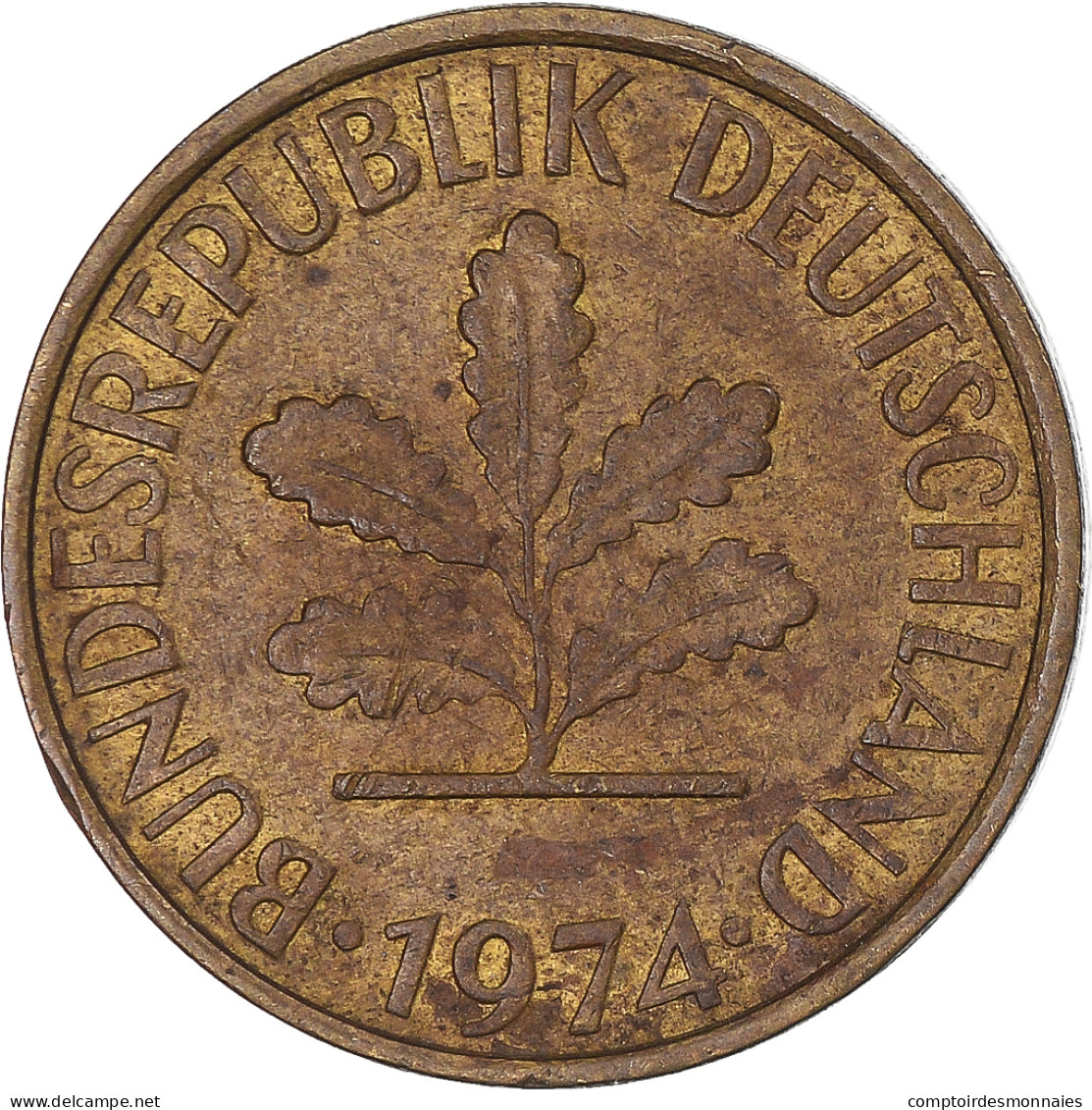 Monnaie, Allemagne, 5 Pfennig, 1974 - 5 Pfennig