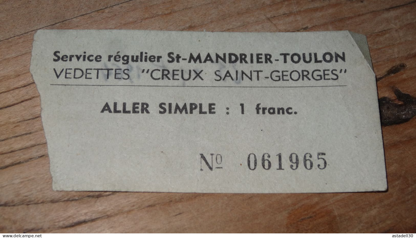 Ticket Service Regulier St MANDRIER - TOULON - 1964 ................ E4-18 - Europe