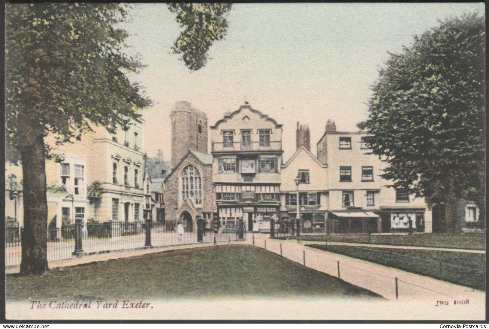 The Cathedral Yard, Exeter, Devon, C.1905-10 - J Welch Postcard - Exeter