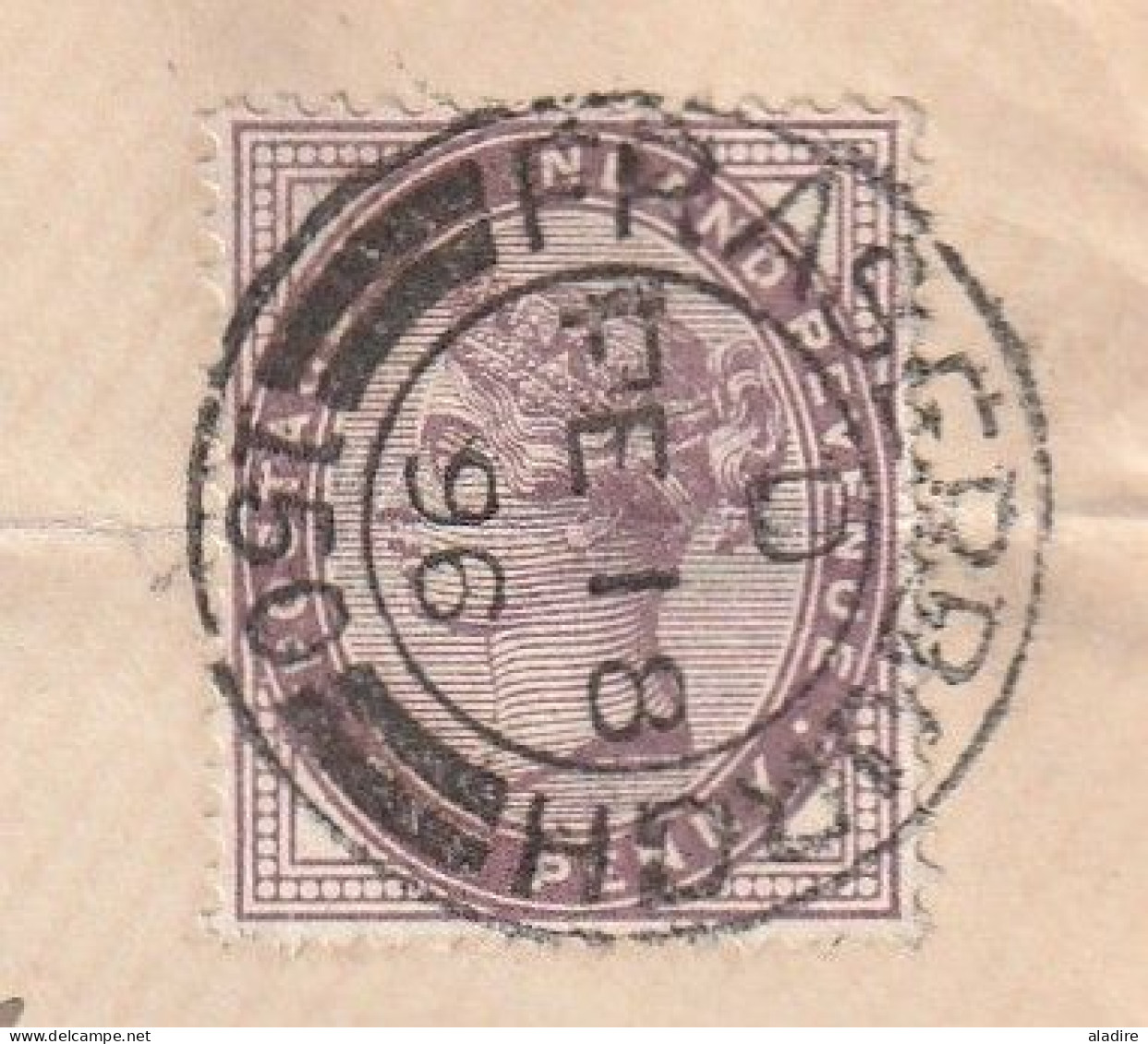 1896 - QV - Enveloppe De Fraserburgh Vers Peterhead, Scotland, Ecosse - 1 Penny Stamp - Arrival Stamp - Marcophilie