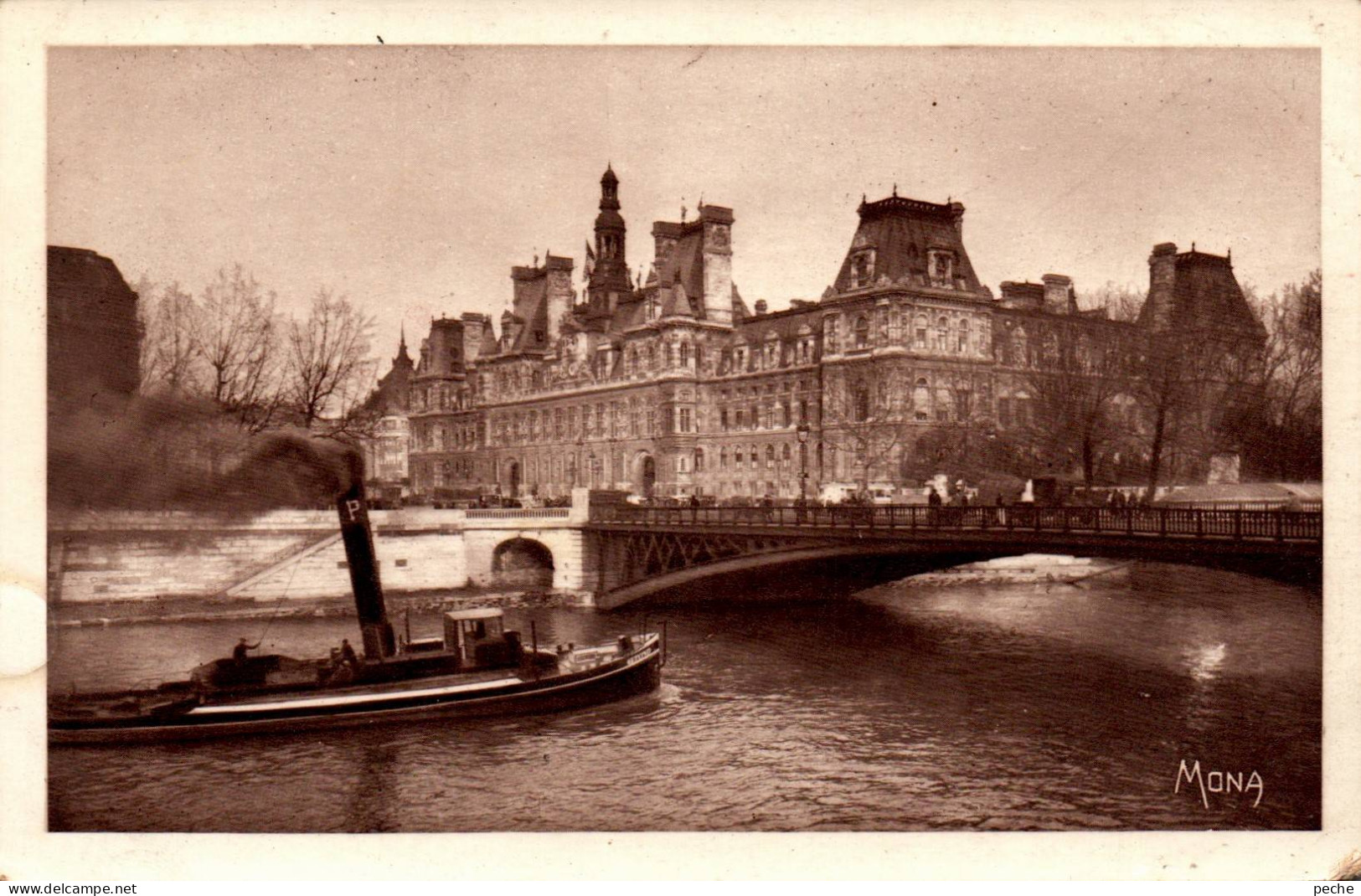 N°114703 -cpa Paris -remorqueur- - Tugboats