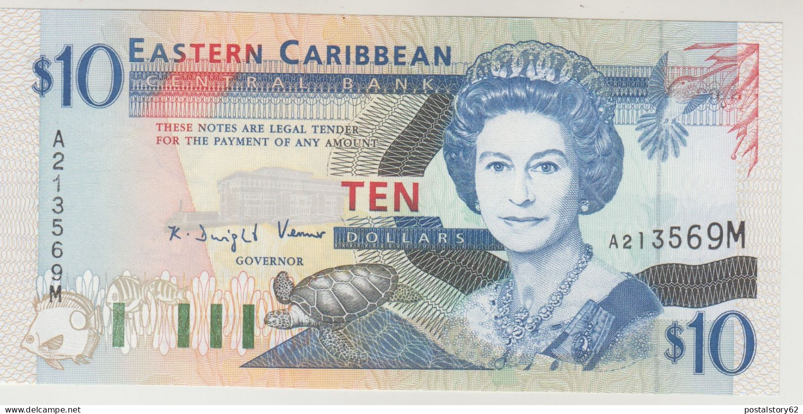 Eastern Caribbean States 10 Dollars 1994 Pick#32 M   ( Monserrat ) FDS - East Carribeans