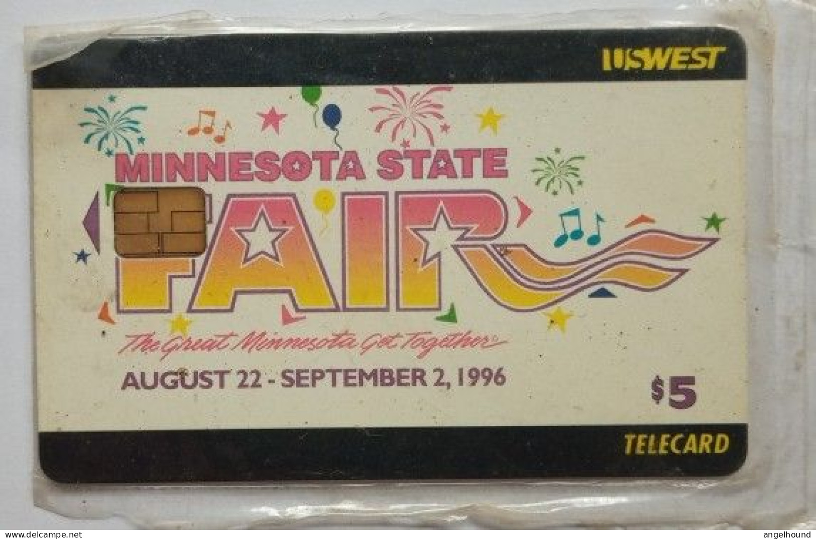 USA US West  $5 MINT Chip Card - Minnesota State Fair - Schede A Pulce
