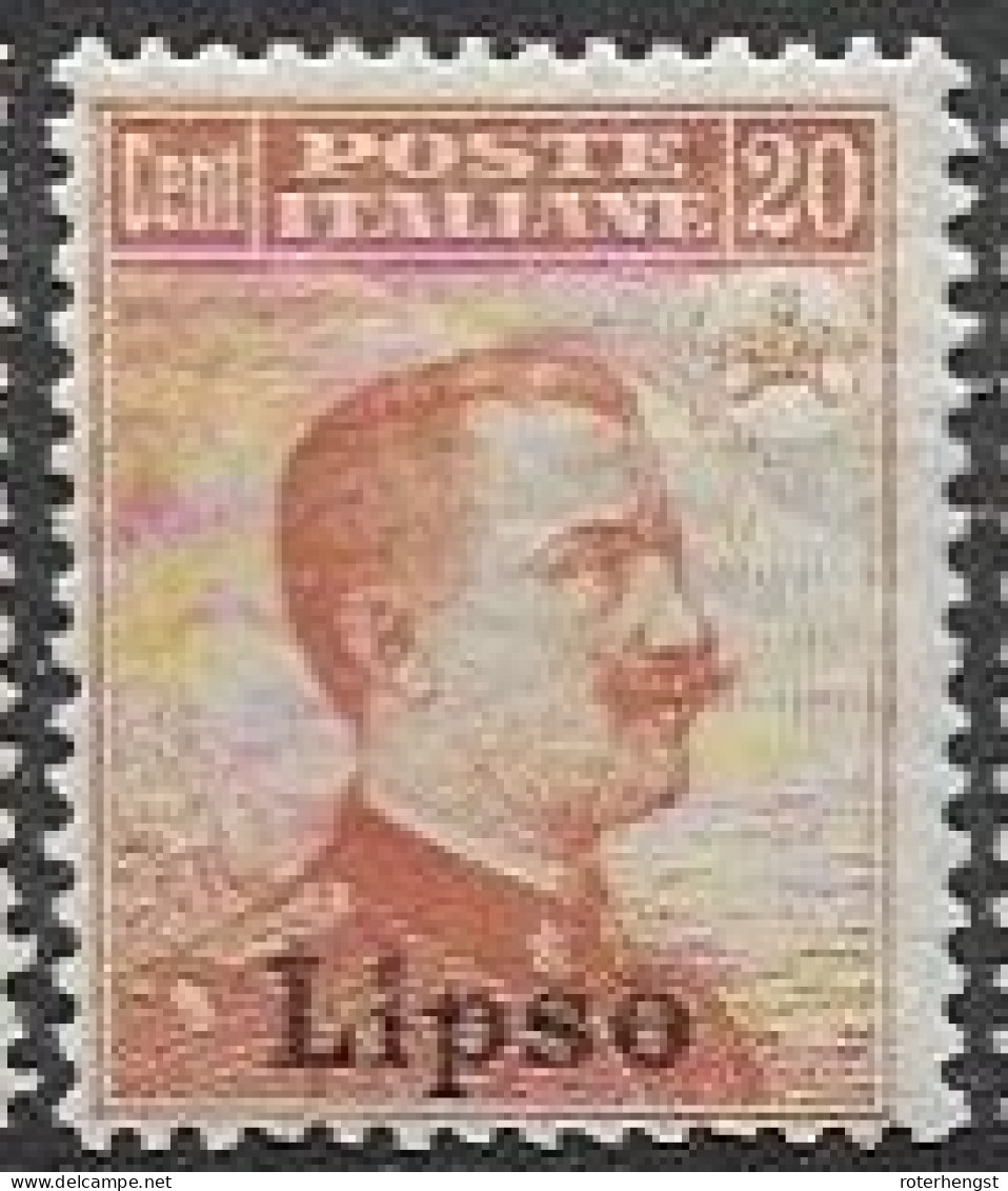 Italy 1912 Aegean Mnh ** Lipso No Watermark 160 Euros - Aegean (Lipso)
