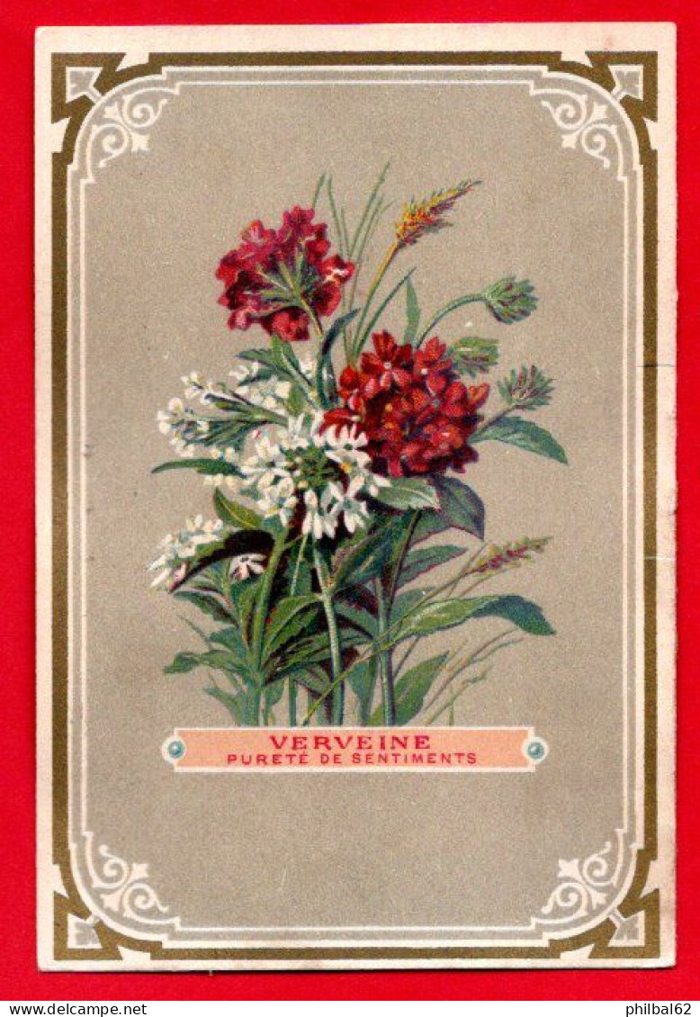 Petit Calendrier Chromo Fleurs : Verveine. Année 1892, 2ème Semestre. - Petit Format : ...-1900