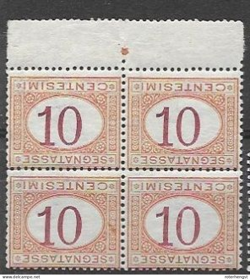 Italy 1870 ERROR Postage Due Mnh ** INVERTED VALUE IMPRINT - Portomarken