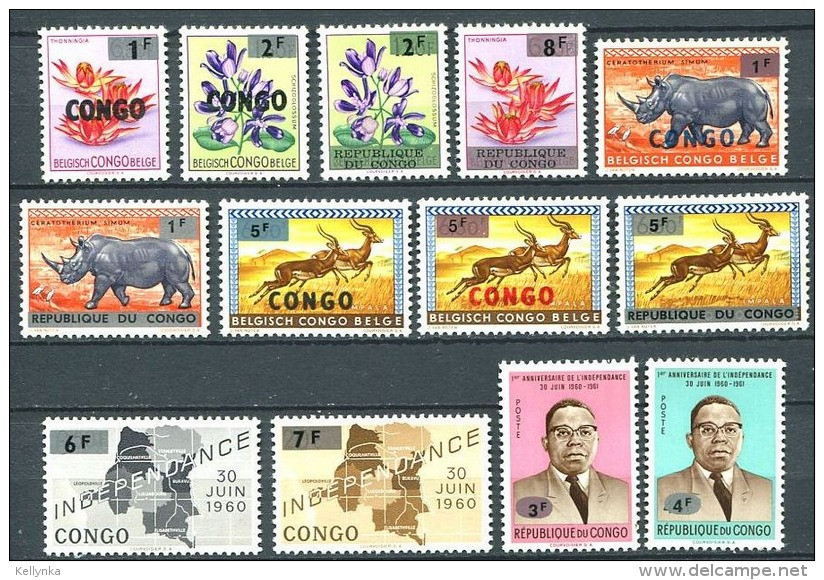 République Du Congo - 532/544 - Surcharges - 1964 - MNH - Autres & Non Classés