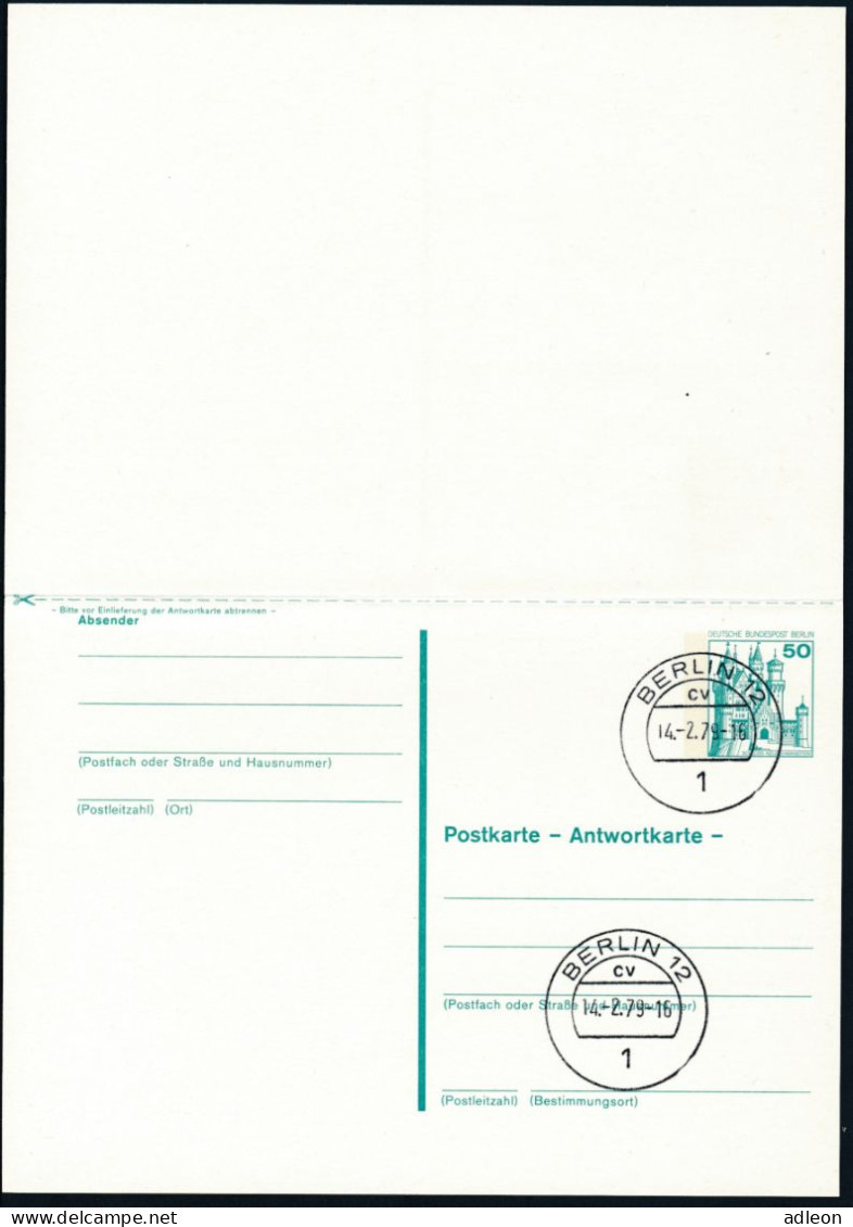 Berlin - Entier Postal / W-Berlin - Poskarte P 112 Gest. Berlin 12 / 14-2-1979 Versandstelle - Cartes Postales - Oblitérées