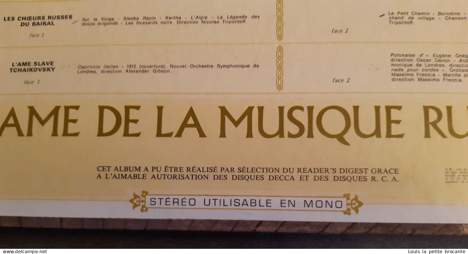 Coffret de 10 disques vinyles, L'AME DE LA MUSIQUE RUSSE, DECCA et RCA - Sélection du Reader's Digest