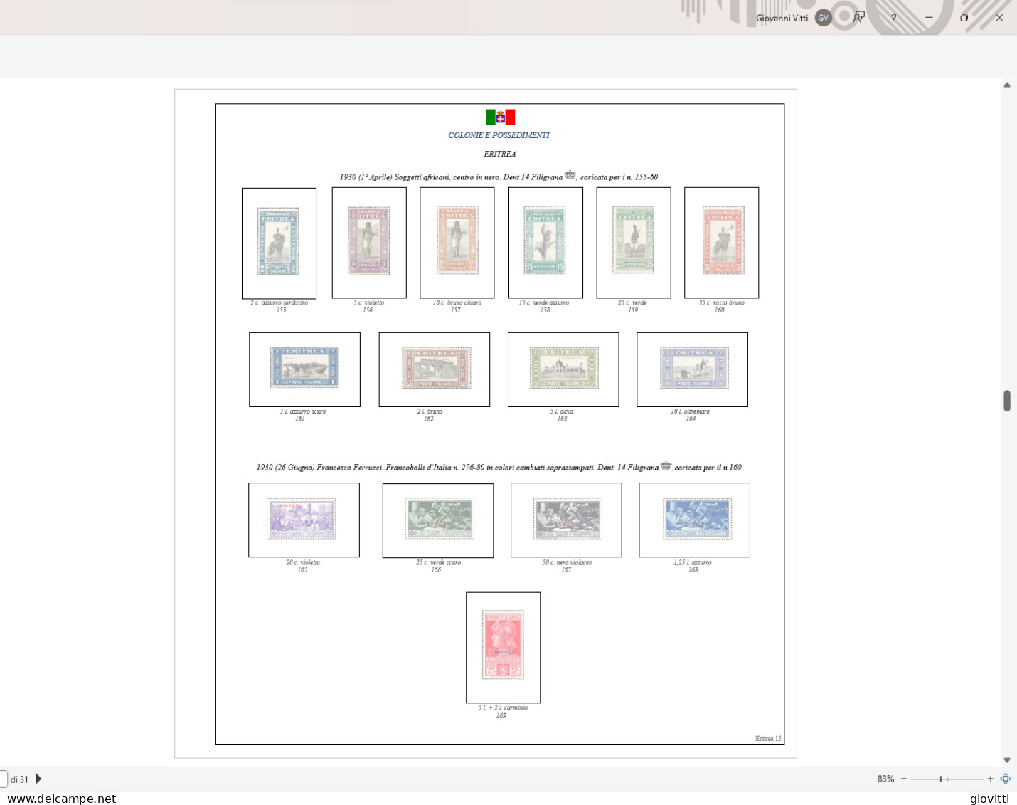 ERITREA Fogli Autocostruiti - Kisten Für Briefmarken