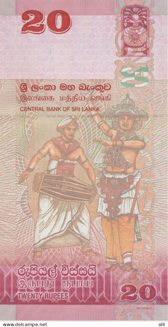 SRI LANKA 20 Rupees P-123a  2010 UNC - Sri Lanka