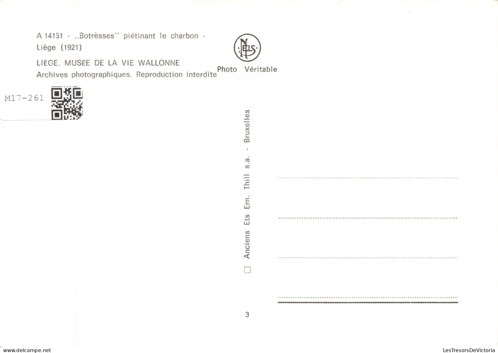 BELGIQUE - Liège - Botrèsses Piétinant Le Charbon - Carte Postale Ancienne - Liege