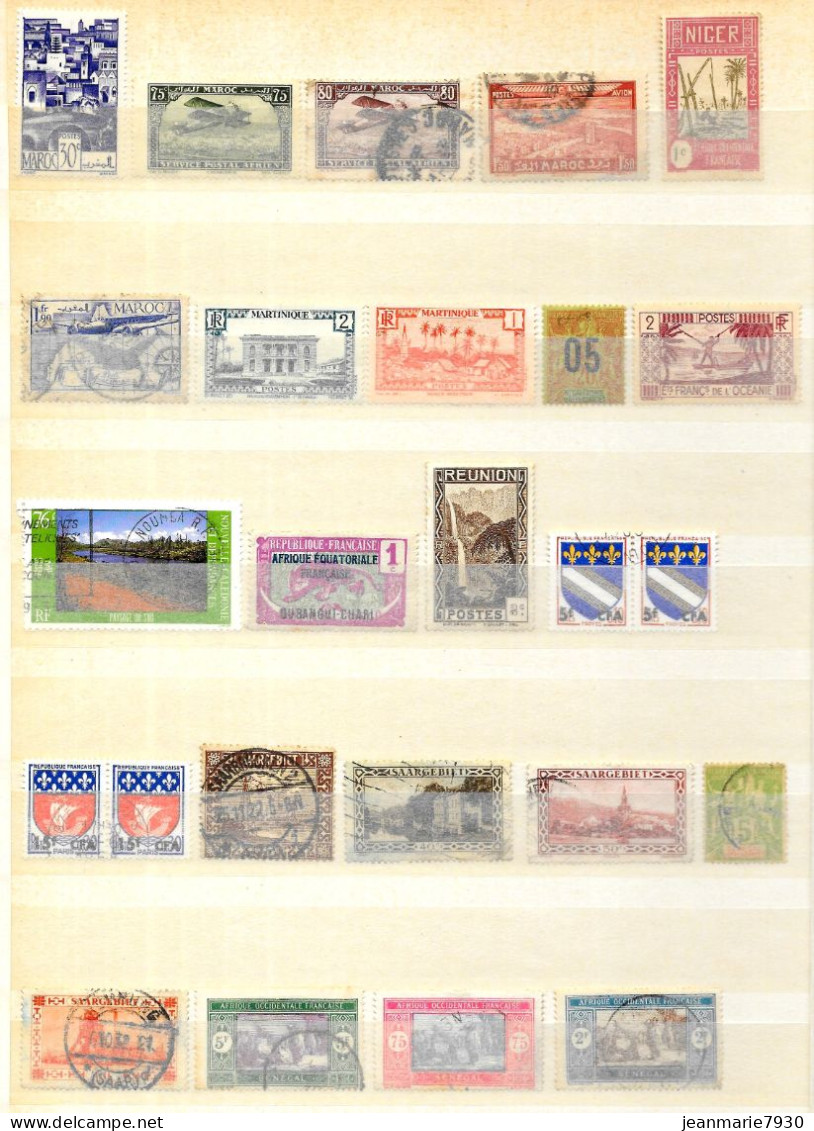 1L - LOT DE TIMBRES OBLITERES A 5% DE LA COTE > 100.00 € - Collections