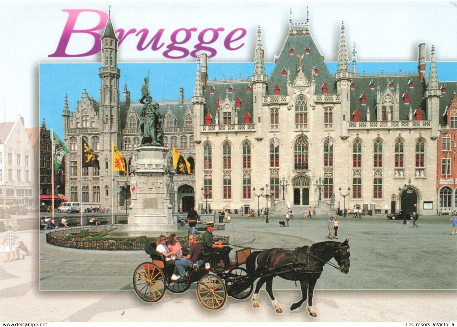 BELGIQUE - Bruges - Grand'Place - Colorisé - Carte Postale - Brugge