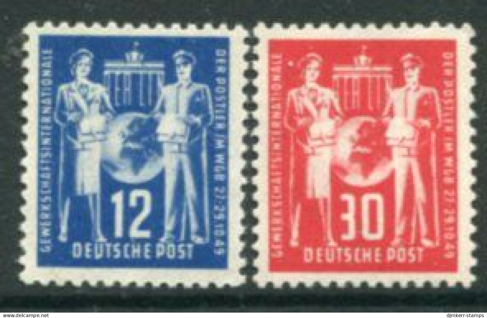 DDR / E. GERMANY 1949 Postal Workers' Congress MNH / **.  Michel  243-44 - Nuevos