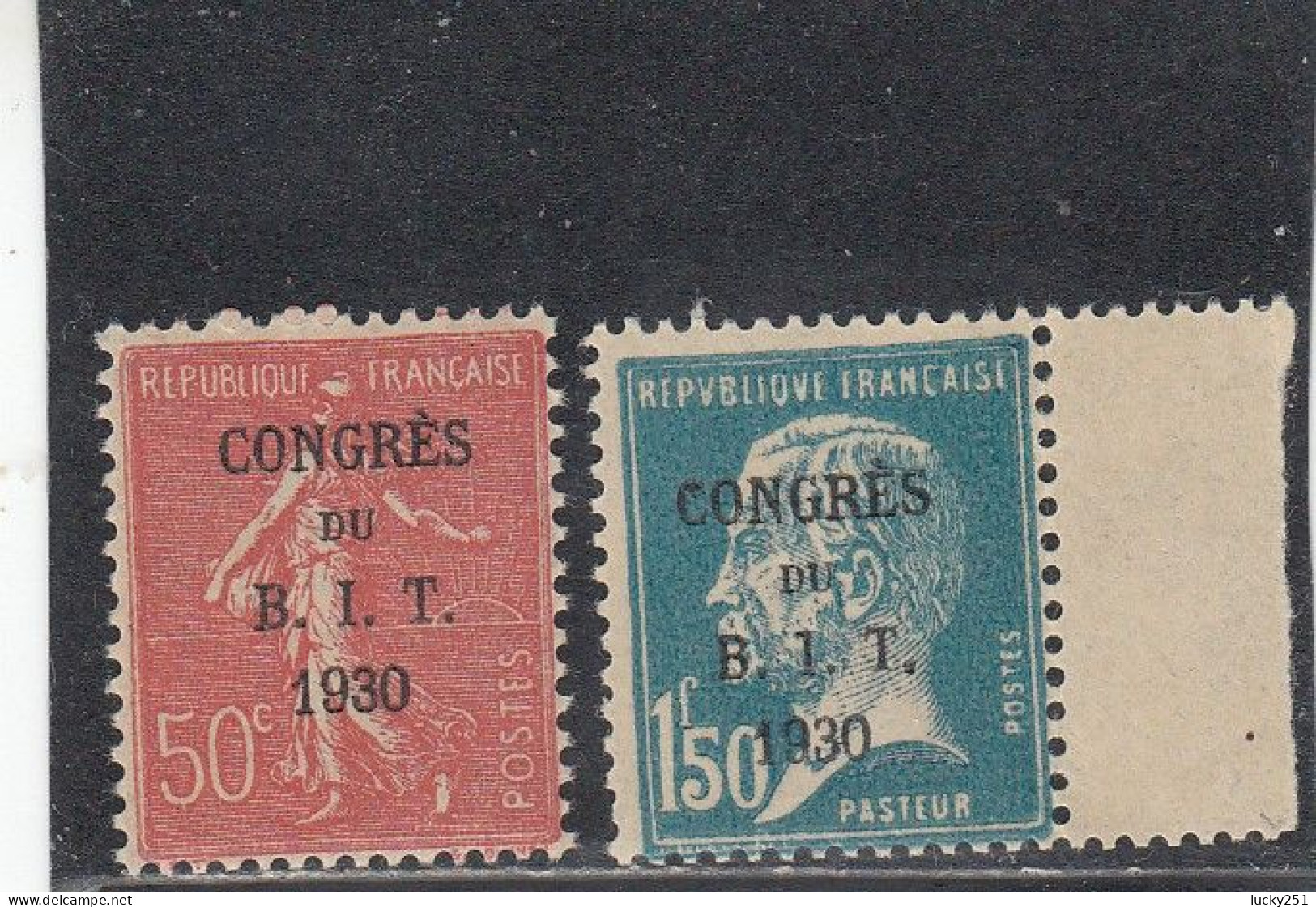 France - Année 1930 - Neuf** - N°YT 264/65** - Réunion Du BIT à Paris - Neufs