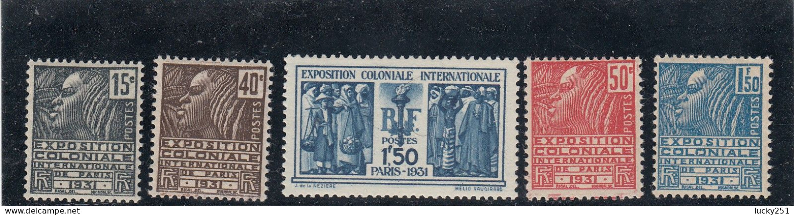 France - Année 1930/31 - Neuf** - N°YT 270/74** - Expo Coloniale Intern  De Paris - Ungebraucht