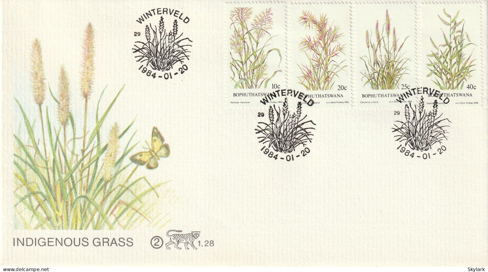 Bophuthatswana - First Day Cover        "Grasses"     Issued 25 November 1981 - Bophuthatswana