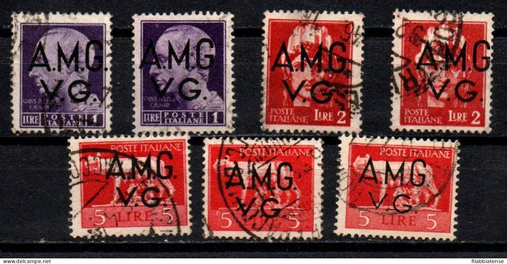 1945 - Italia - Venezia Giulia AMG-VG 8 X 2 + 9 X 2 + 10 X 3 Democratica     ------- - Used