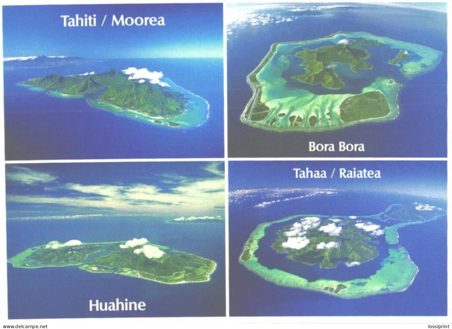 Tahiti, Huahine, Bora Bora And Raiatea Islands Aerial Vies - Polynésie Française