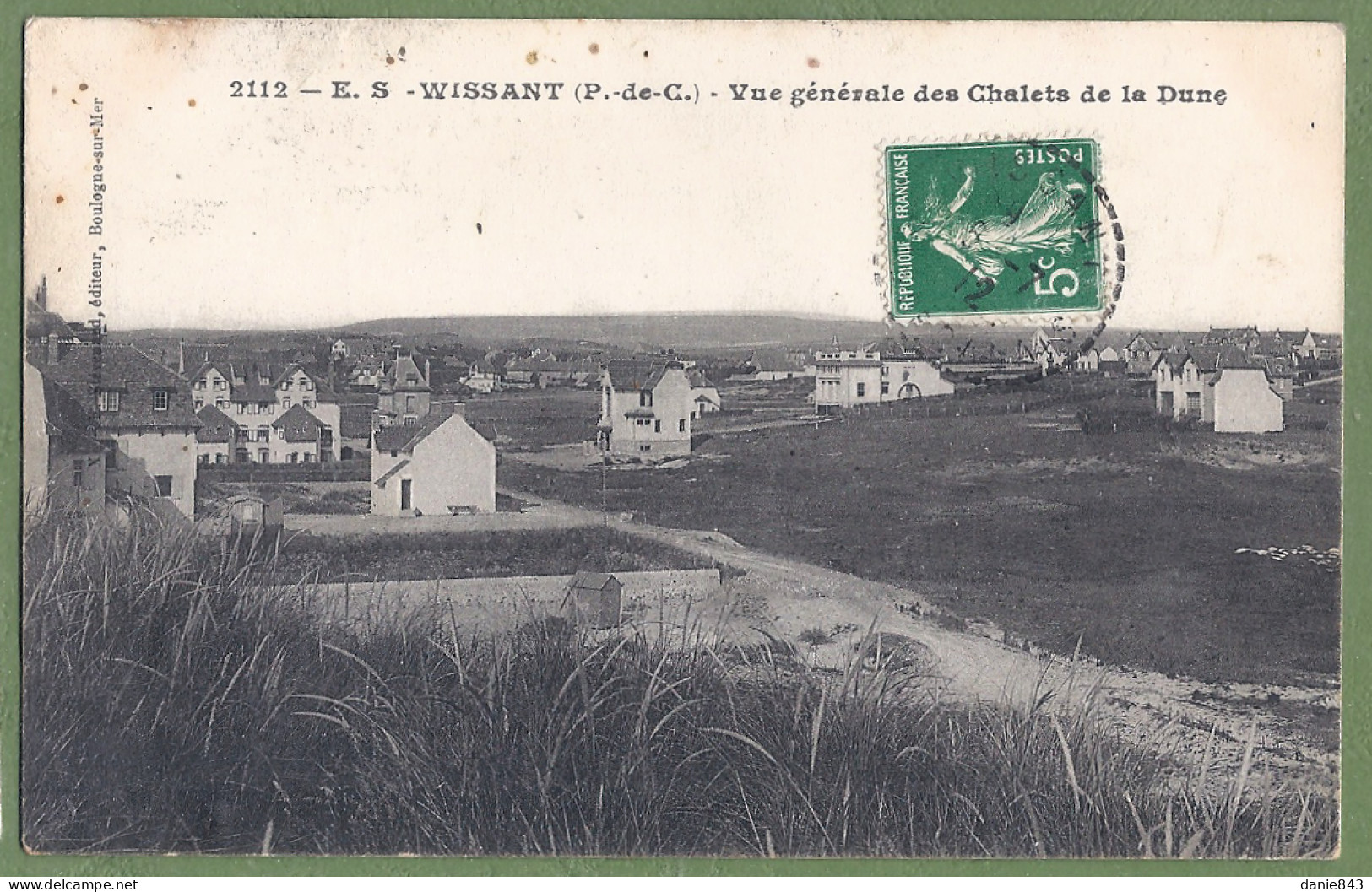 CPA Vue Rare - PAS DE CALAIS - WISSANT - VUE GÉNÉRALE DES CHALETS DE LA DUNE - Wissant