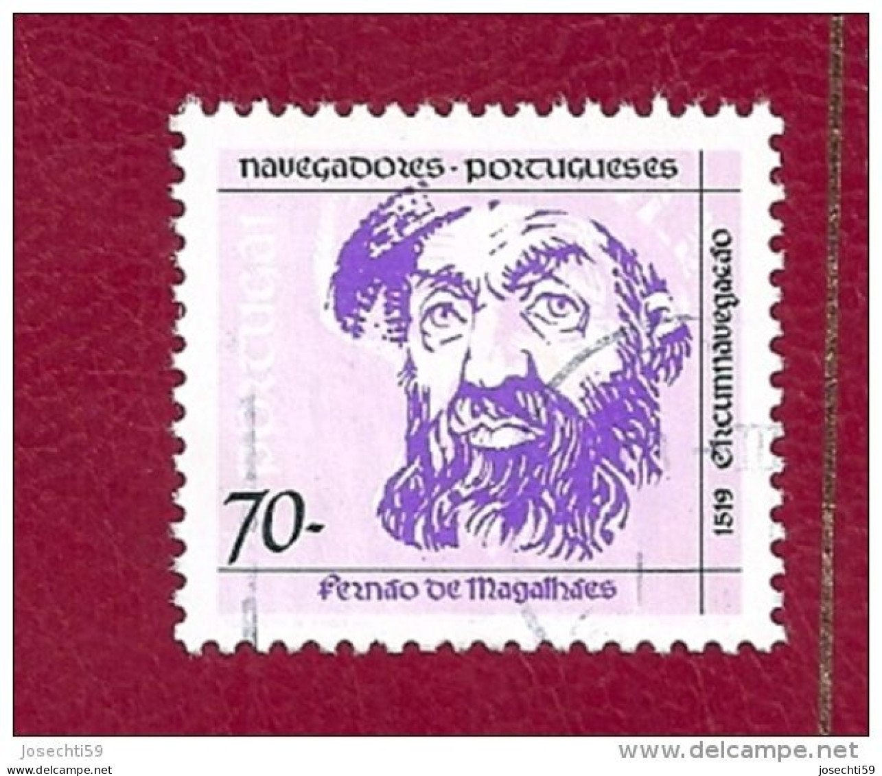 N° 1935 Navigateurs Portugais Fernao De Magalhaes  Timbre Portugal Oblitéré 1993 - Gebraucht