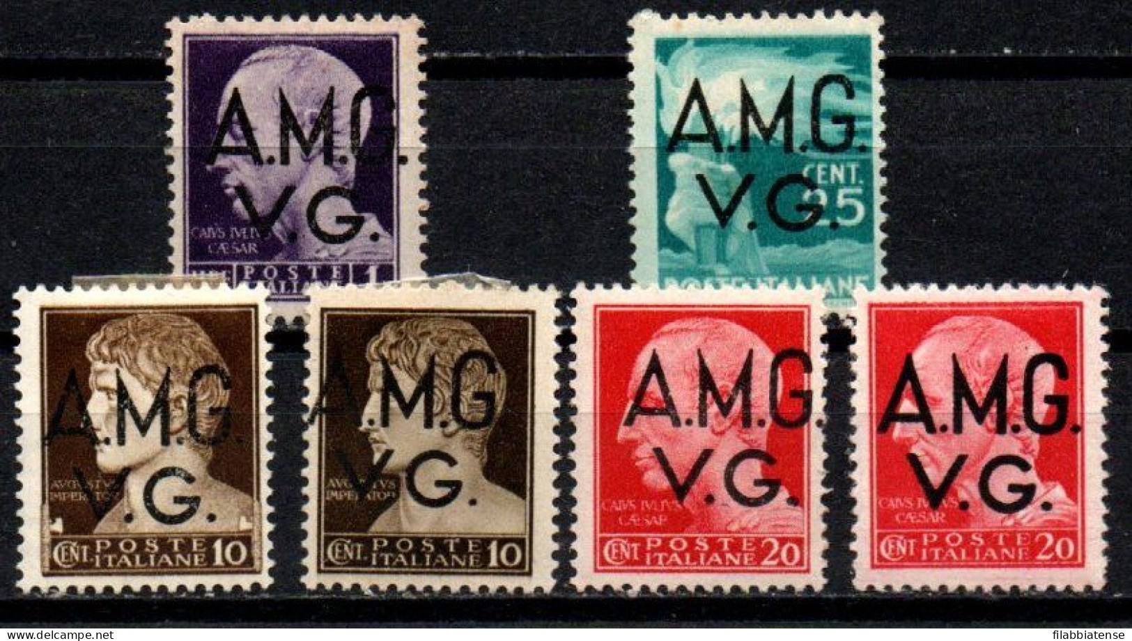 1945 - Italia - Venezia Giulia AMG-VG 1/2 + 5 X 2 + 8 + 19  Democratica     ------- - Mint/hinged