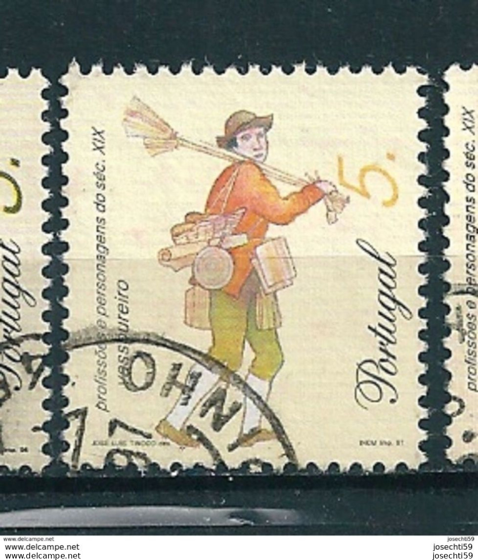 N° 2157 Profession Du XIXè Siècle : Vendeur De Balais Timbre Oblitéré Portugal 1997 - Used Stamps