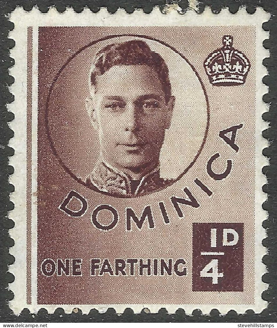Dominica. 1940 KGVI. ¼d MH. SG 109a - Dominica (...-1978)