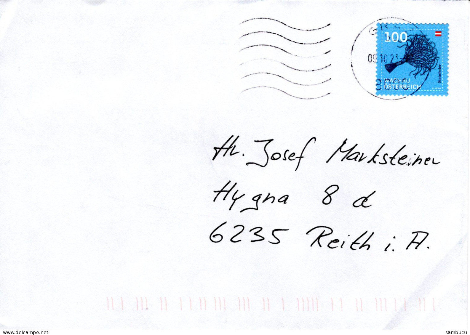 Brief Von 3000 Graz Mit 100 Cent Wachau 2023 - Storia Postale