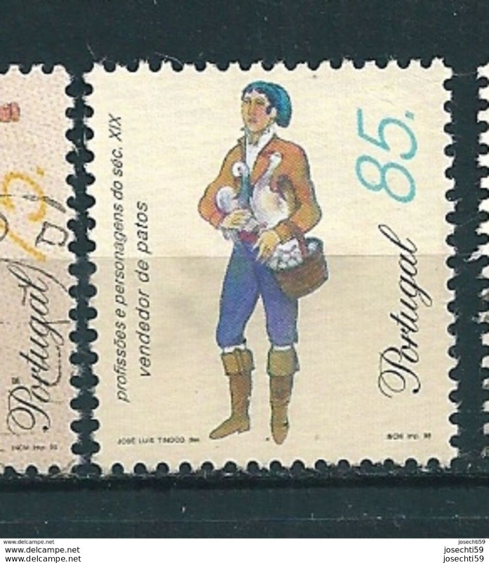 N° 2219 Professions Du 19 Siècle Vendeur De Canards  Timbre Oblitéré Portugal 1998 - Gebraucht