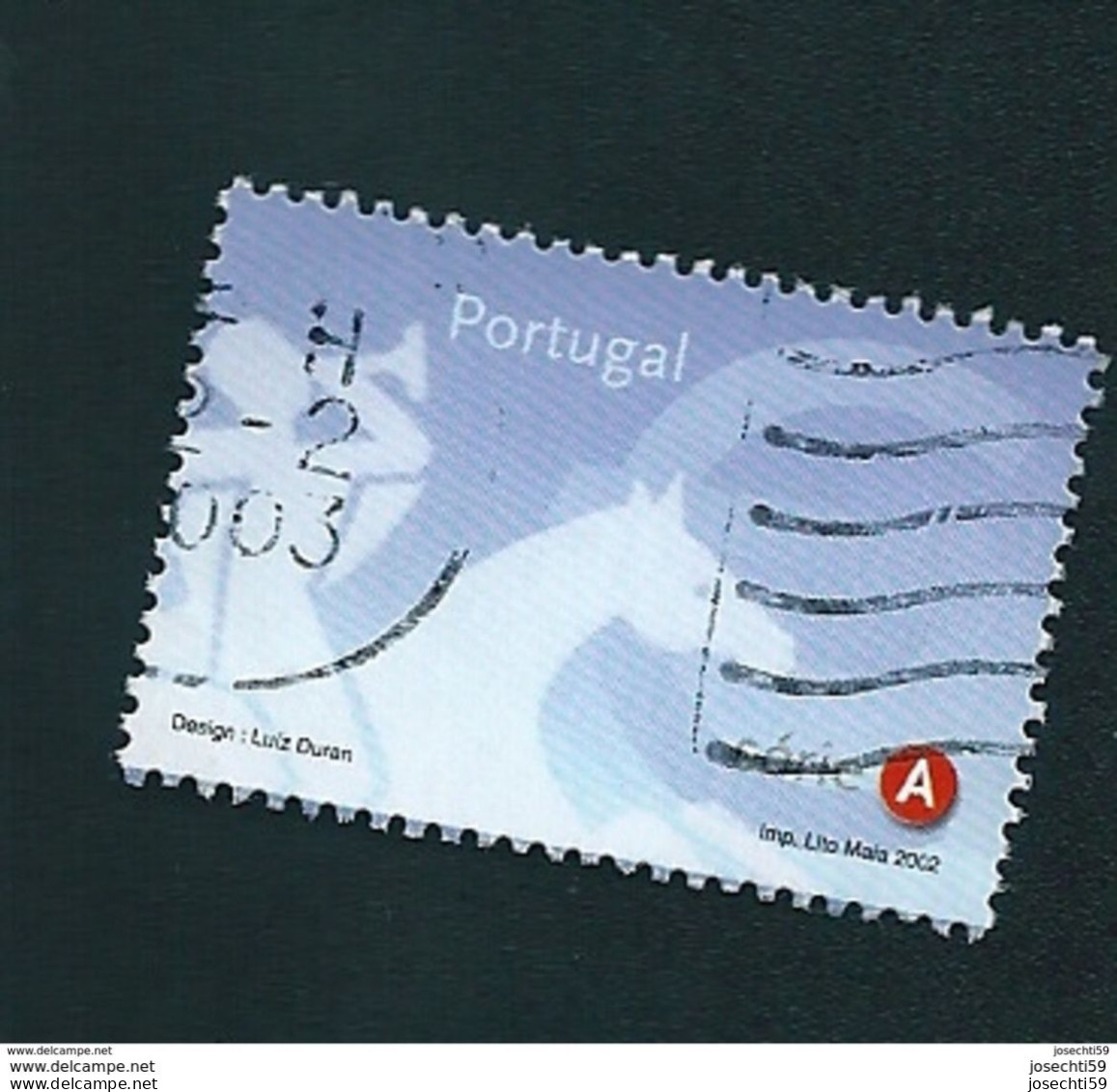 N° 2548 Postillon  Emblème Postal Et Symbole Cavalier A Oblitéré Timbre Portugal 2002 - Oblitérés