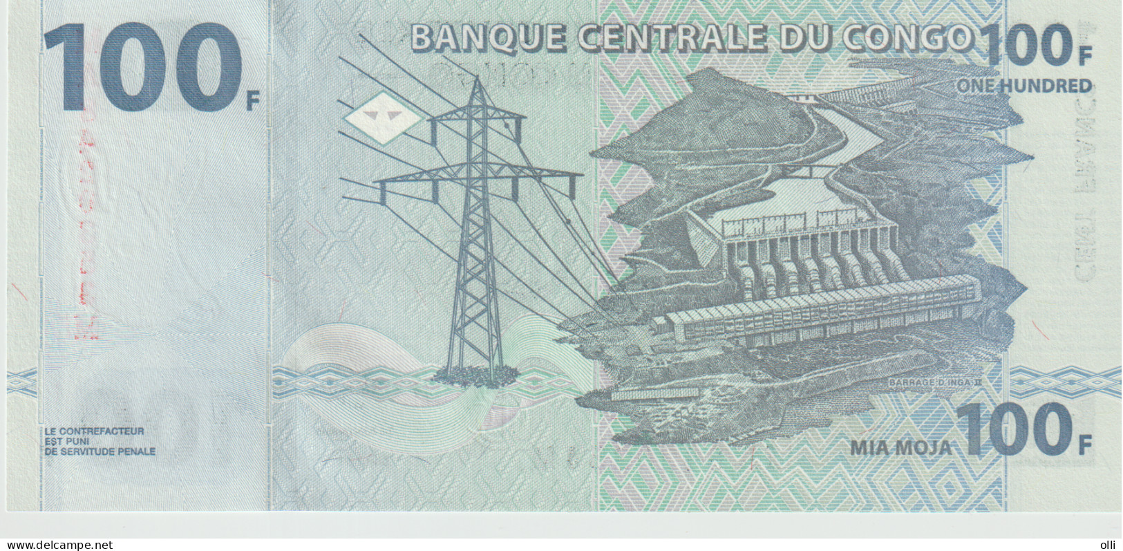 Congo Democratic Republic, 100 Francs, 2000 UNC - Republic Of Congo (Congo-Brazzaville)