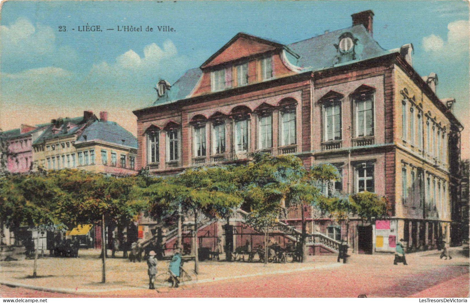 BELGIQUE - Liège - Hôtel De Ville - Colorisé - Carte Postale Ancienne - Liege