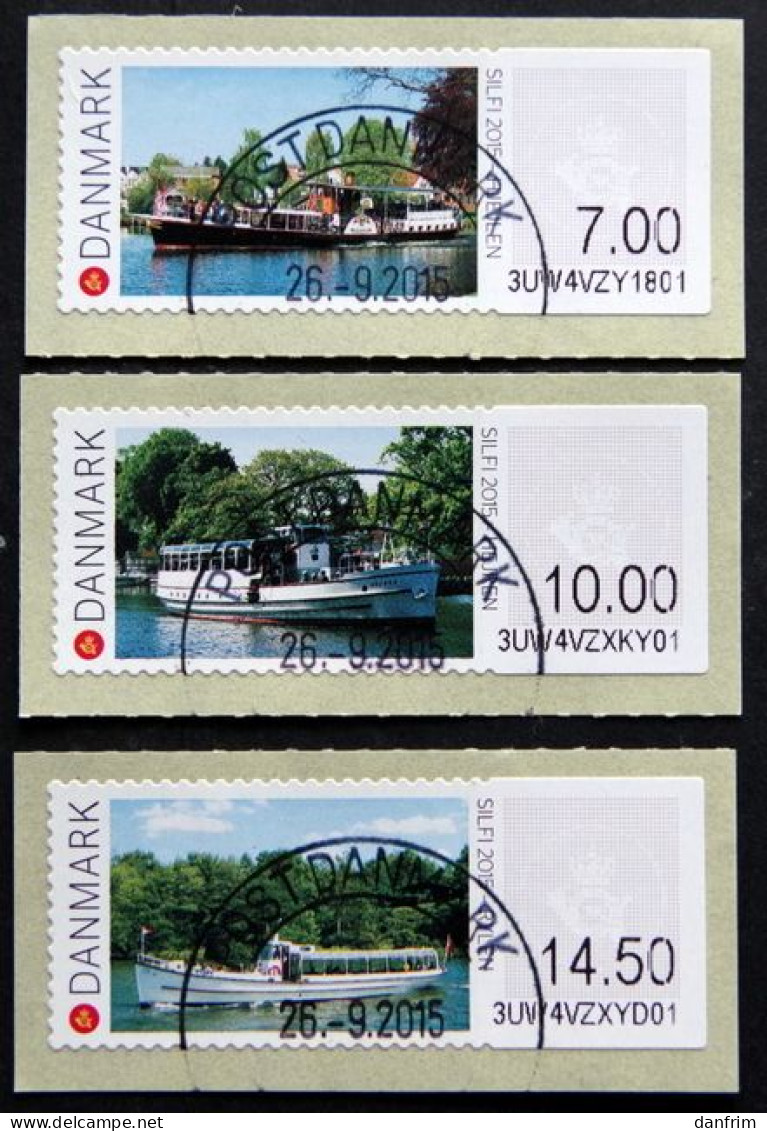 DENMARK 2015   Silfi 2015 Ships    ATM Labels   MiNr.84-86     ( Lot  H 1993 ) - Vignette [ATM]