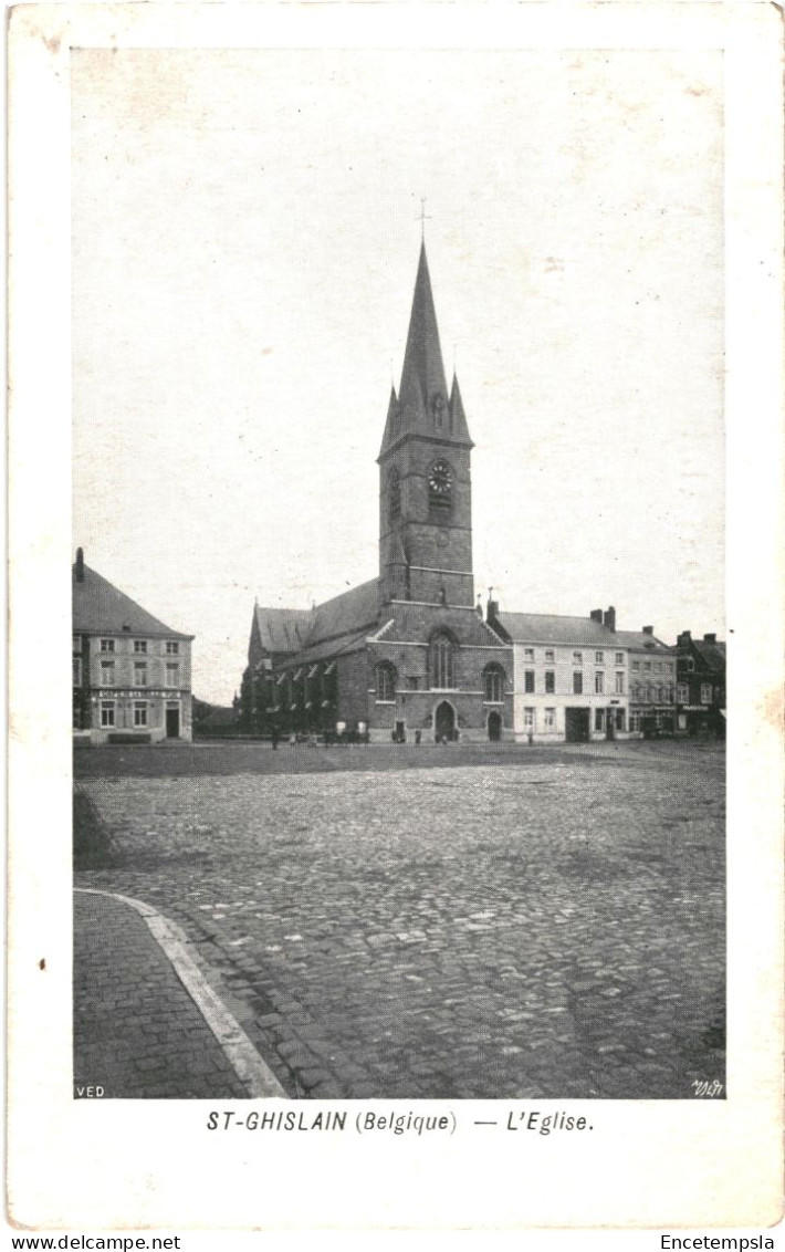 CPA Carte Postale Belgique Saint-Ghislain  L'église 1913VM72959 - Saint-Ghislain