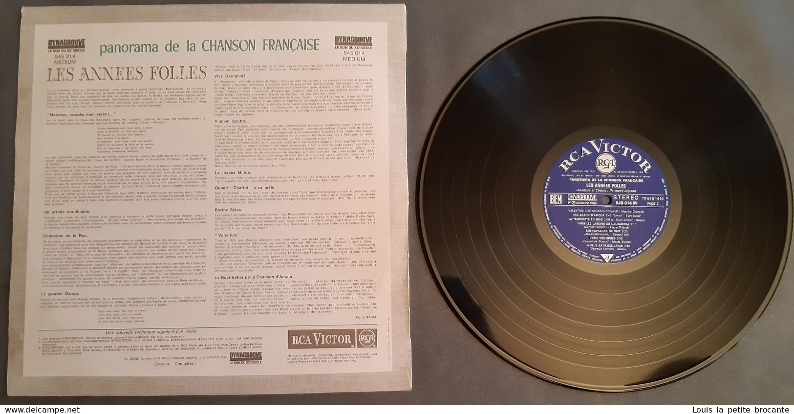 Coffret de 10 disques vinyles, PANORAMA DE LA CHANSON FRANCAISE - DINAGROOVE - RCA VICTOR 1964, 1 chanson rayée