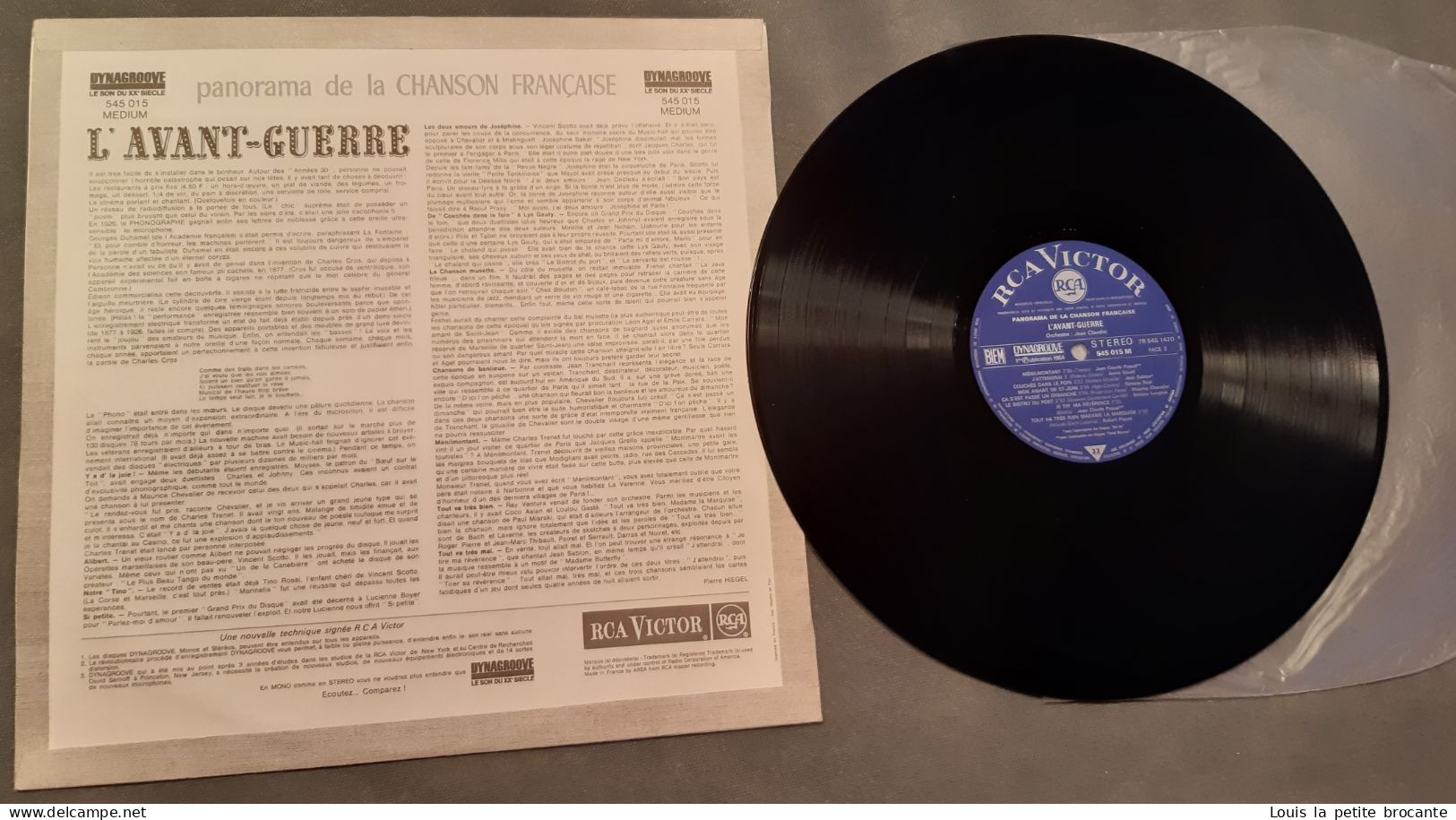 Coffret de 10 disques vinyles, PANORAMA DE LA CHANSON FRANCAISE - DINAGROOVE - RCA VICTOR 1964, 1 chanson rayée