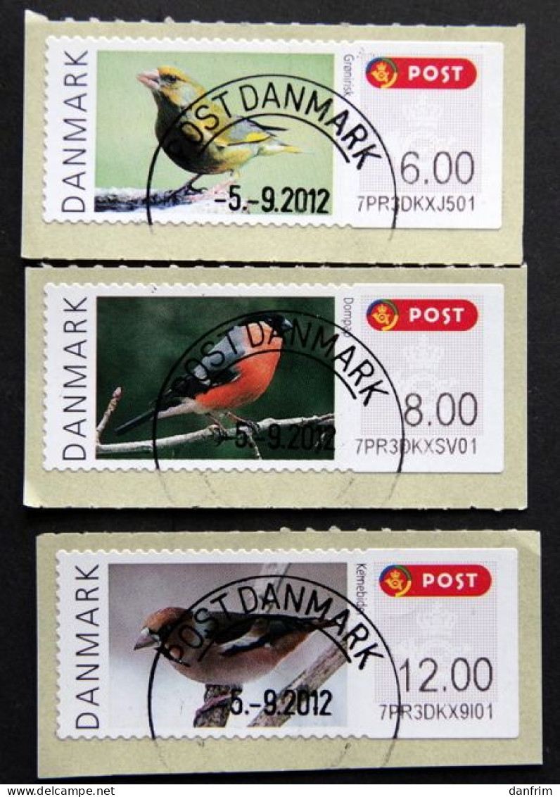 Denmark 2012 Minr.62-64   ATM Birds / Vogel ( Lot  H 2008 ) - Timbres De Distributeurs [ATM]