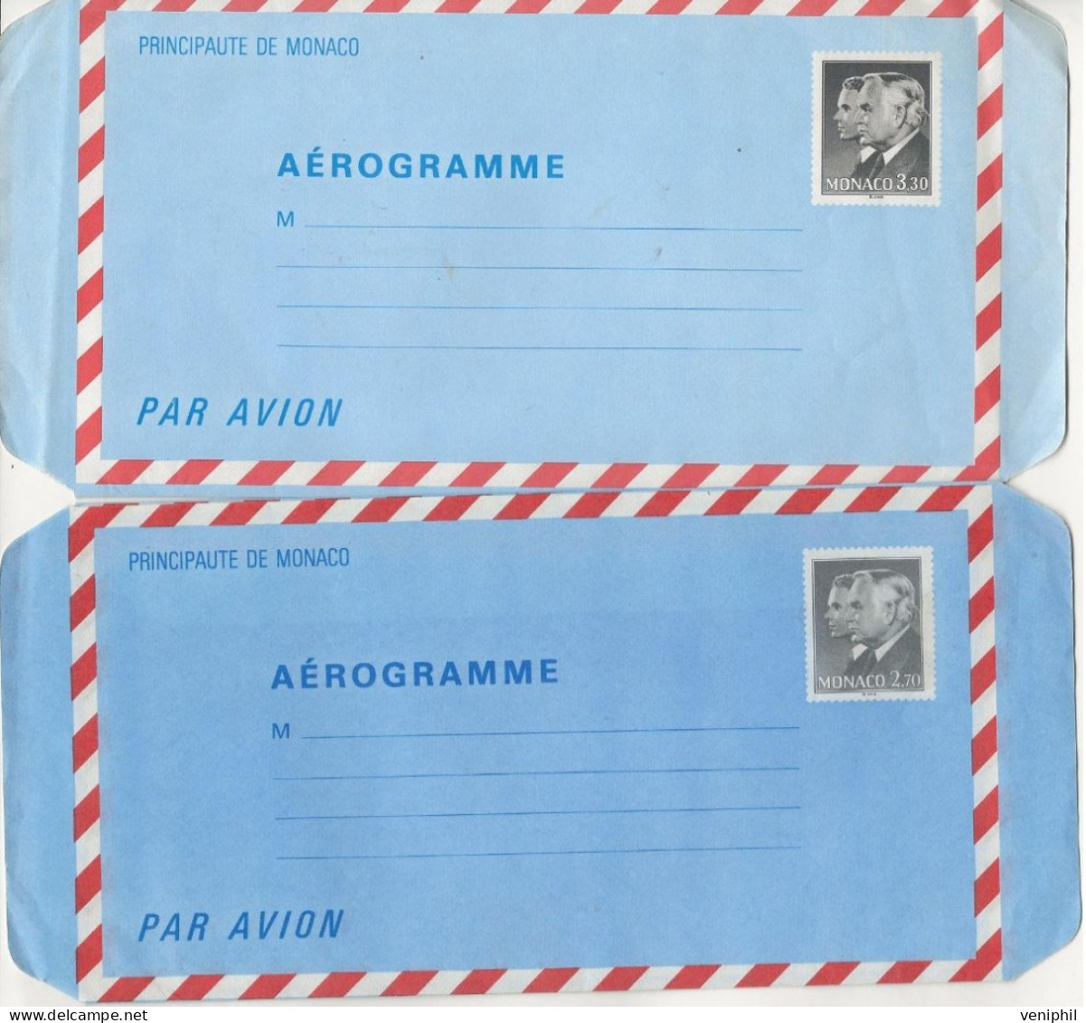 MONACO - LOT DE 2 AEROGRAMMES  N° 505 ET 507  NEUF - 1981 ET 1983 - Aéreo